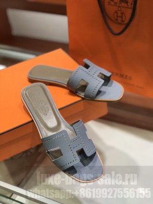 Hermes Oran Flat slippers in epsom leather 025 2021 Collection