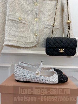 Miu Miu Diamond ballerinas White