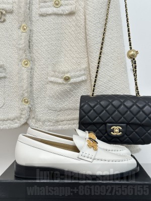 Chanel Women's Moccasins G40114 White 2023 05