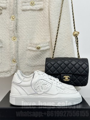 Chanel Calfskin Low top Sneakers G45080 White 2023