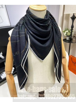 Hermes Women's Pique Sellier Scarf Black