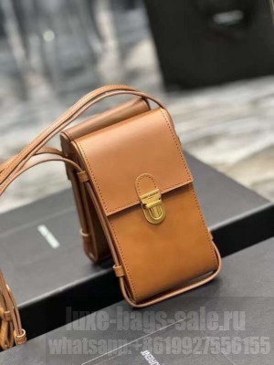 Yves Saint Laurent Calf leather cross-body bag Y567718 brown