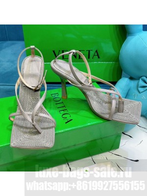 Bottega Veneta Stretch Strap Thong Sandals 9cm Grey  2021 Collection