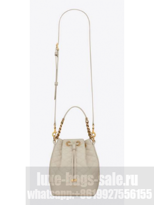 SAINT LAUREN EMMANUELLE SMALL BUCKET BAG IN QUILTED LAMBSKIN 6976401 ANTIQUE VINTAGE