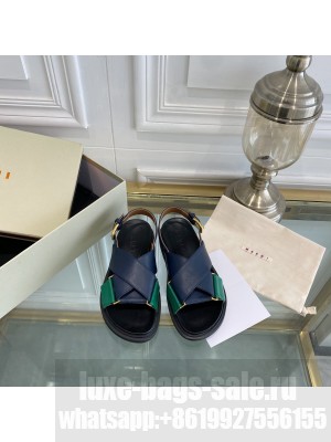 Marni Fussbett in smooth calf leather Criss-cross sandal 2022 Collection 03