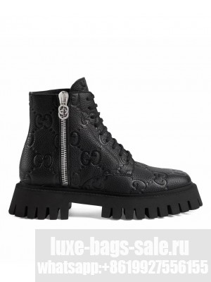 Gucci Women's GG Leather Boot 751712 Black