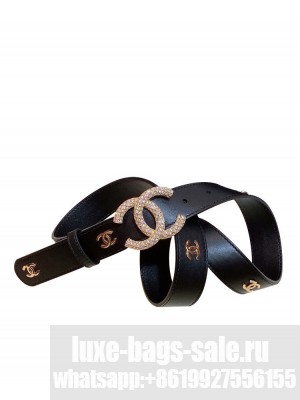 Chanel Cowhide Belt Black