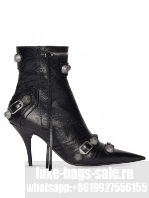Balenciaga Women's Cagole 90mm Bootie Black