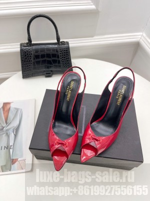 Saint Laurent 10cm Patent Leather Sandals 2022 Collection 017
