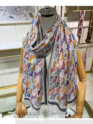 Fendi Women s Foulard FF Long Scarf White