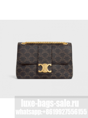 CELINE MEDIUM CELINE VICTOIRE BAG IN TRIOMPHE CANVAS 115852 TAN