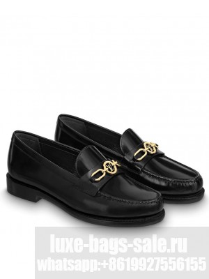 Louis Vuitton Women's Chess Flat Loafer Black