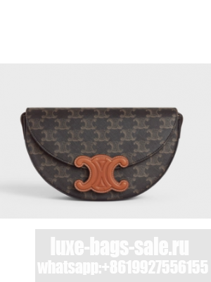 CELINE BESACE CUIR TRIOMPHE IN TRIOMPHE CANVAS AND CALFSKIN 111233