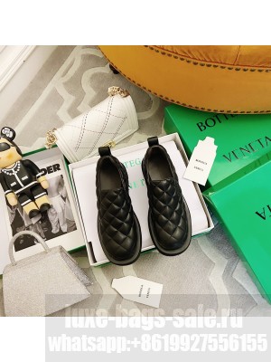 Bottega Veneta Quilted Lambskin Flat Loafers Black 2021 Collection