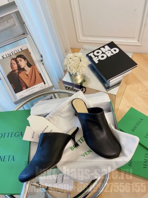 Bottega Veneta DOT SOCK Black Lambskin 55mm slippers Sandals 2021 Collection