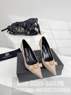Versace Women's Gianni Ribbon Pumps Beige