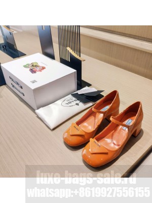 Prada Patent Leather Pumps 1I771M Orange 2022 Collection