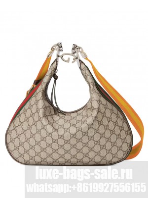 Gucci Attache Large Shoulder Bag 702823 Dark Coffee