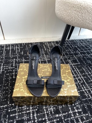 Dolce & Gabbana 10cm Black Satin sandals 2024