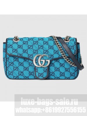 Gucci GG Marmont multicolor small shoulder bag 443497 blue