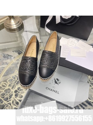 Chanel Weave Espadrilles Black 2022 Collection