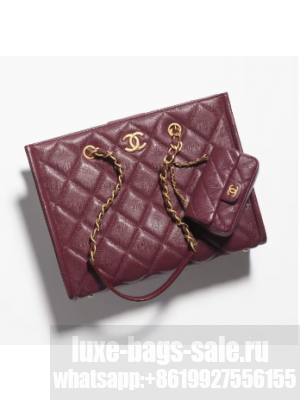 Chanel SMALL SHOPPING BAG AS4940 Dark Burgundy
