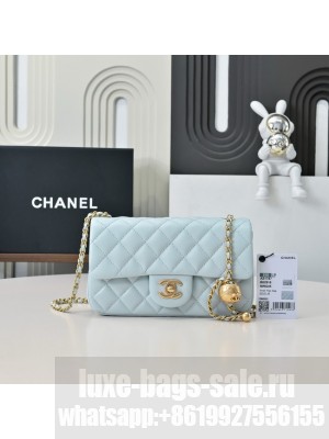 Chanel SMALL FLAP BAG AS1787 light Blue