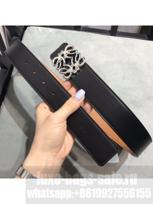 Loewe Width 38mm Leather Belt With Anagram Buckle 026