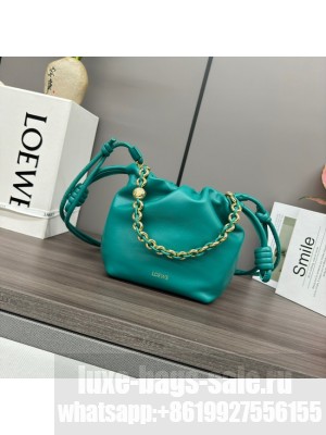 Loewe Mini Flamenco Purse Bag In Mellow Nappa Lambskin Emerald Green