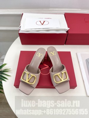 VALENTINO VLOGO SIGNATURE SLIDE SANDAL IN CALFSKIN 60MM 010 2025