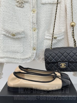 Chanel Ballet flats Lambskin & Metal G46114 Beige 2025