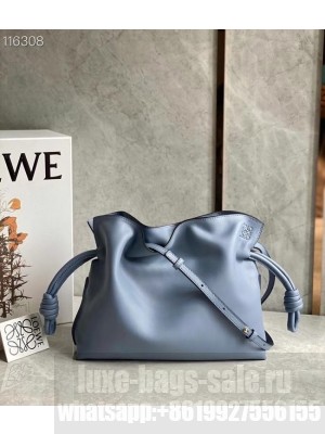 Loewe Mini Flamenco clutch in nappa calfskin Green Blue