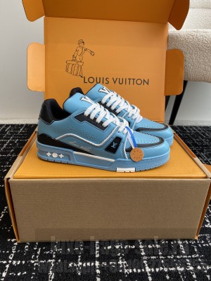 Louis Vuitton Unisex LV Trainer Blue Sneaker 2024