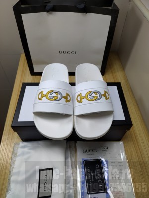 Gucci Unisex Rubber Flat Slide Sandals 021 2021 Collection