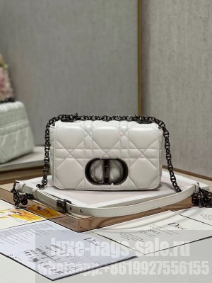 SMALL DIOR CARO BAG Supple Cannage Calfskin M9241U white&black