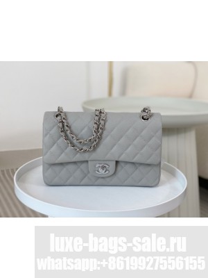 CHANEL CLASSIC 11.12 HANDBAG AS01112 GRAY&Silver Metal