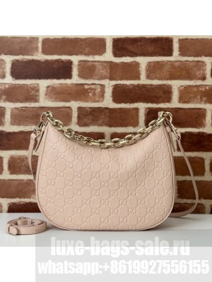 Gucci GG EMBLEM MEDIUM SHOULDER BAG 820453 Light pink