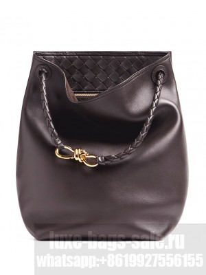 Bottega Veneta Andiamo Bucket 844169 Dark Coffee