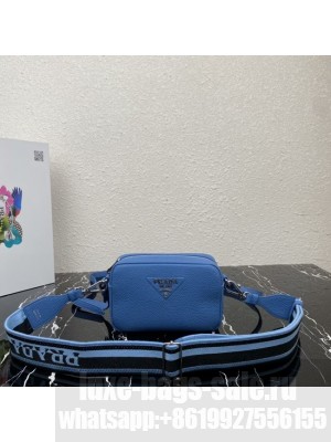 Prada Leather shoulder bag 1BH192 blue