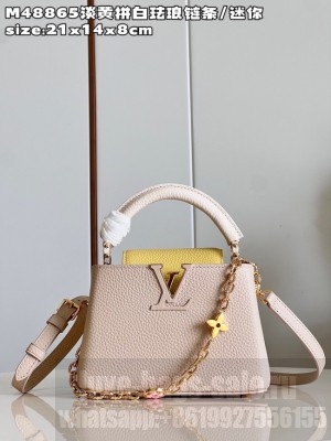 Louis Vuitton Capucines Mini M22375 light yellow