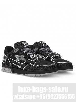 Louis Vuitton Unisex LV Trainer Sneaker 1ADE2W Black