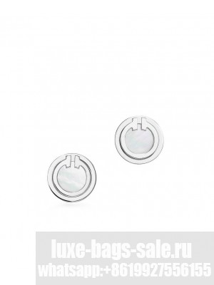 Tiffany Women's Mother-of-pearl Circle Earrings Silver