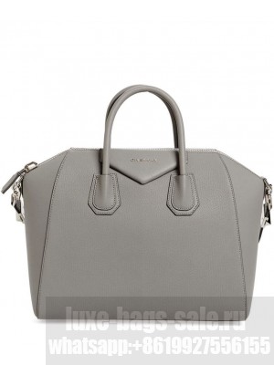 Givenchy Antigona Leather Large Duffel Gray
