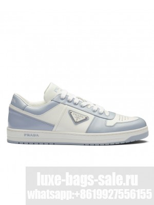 Prada Unisex Downtown Leather Sneakers 2EE364 Light Blue