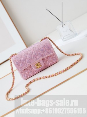 Chanel MINI CLASSIC HANDBAG imitation crystal chain bag A69900 pink