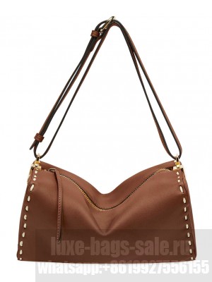 Fendi Triangle Mini Handbag 8BS053 Dark Coffee
