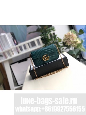 Gucci Mini Marmont Shoulder Bag 16cm 476433 Calfskin Leather Spring/Summer 2020 Collection, Green