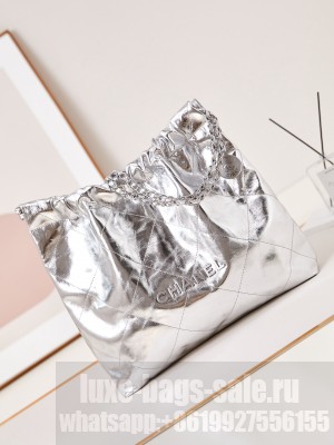 CHANEL 22 HANDBAG AS3261 Silver