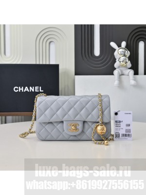 Chanel SMALL FLAP BAG AS1787 light gray