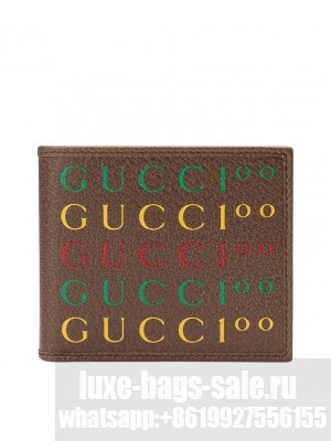 Gucci 100 Wallet 676238 Dark Coffee